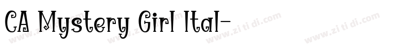 CA Mystery Girl Ital字体转换